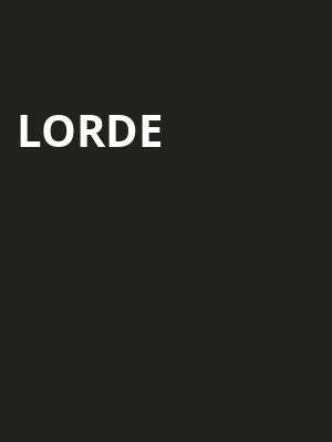 Lorde Poster